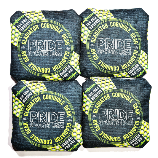 Cornhole Bags (Set of 4) (Black and Yellow)